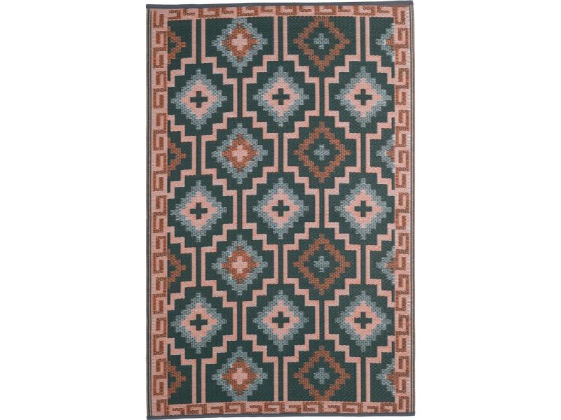 LM-Collection Tibet Outdoor Vloerkleed - 240x300cm - Groen/Bruin - Plastic - tuintapijt, buitentapijt, tuinkleed, buitenkleed vloerkleed, vloerkleed rond, vloerkleed kinderkamer, vloerkleed laagpolig, vloerkleed 160x230