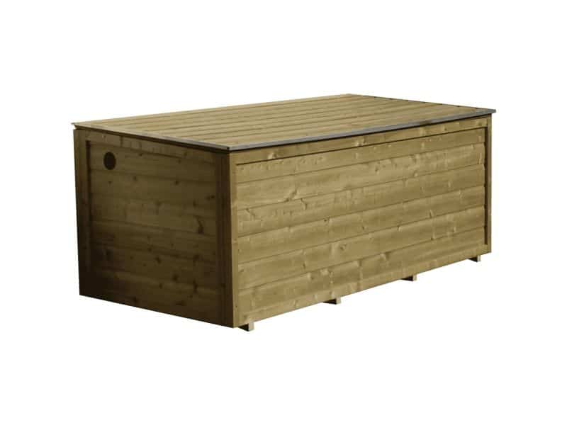 Lutra Kussenbox - Hout - Naturel - 190x67x67cm