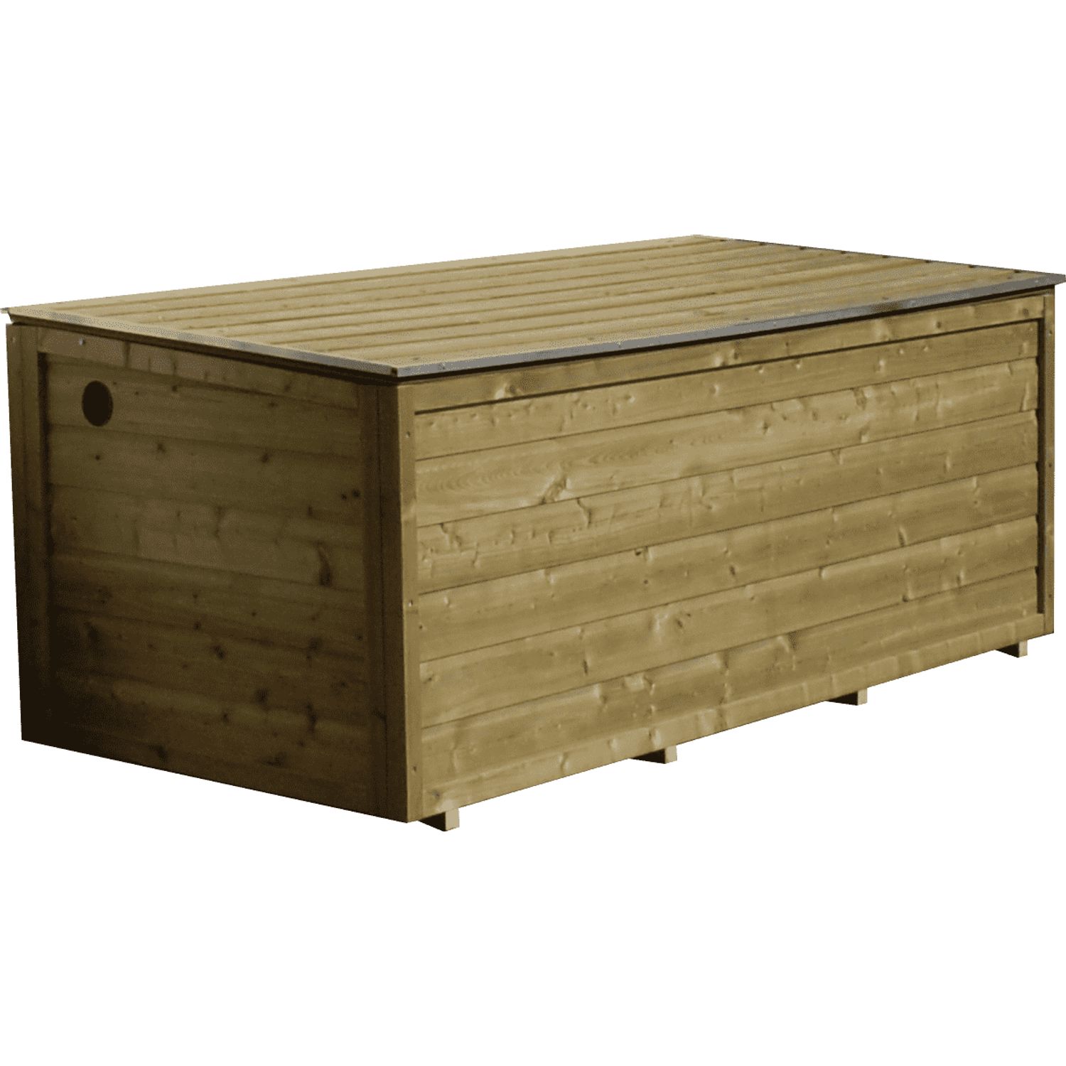 lutra kussenbox hout naturel 190x67x67cm