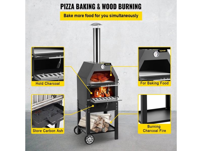 Luxe BBQ - Pizza oven - 2-in-1 - Houtoven