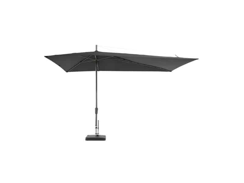 Madison Stokparasol Topline Asymmetric - 360x220cm - Grijs - Met Opwindmechanisme 220g/m² Aluminium Mast
