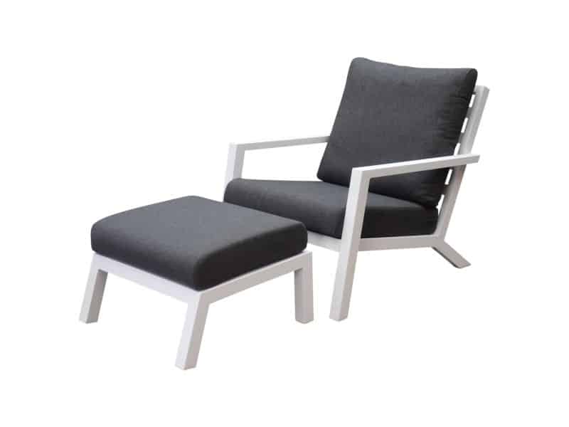 Malaga lounge balkonset 2 delig wit aluminium