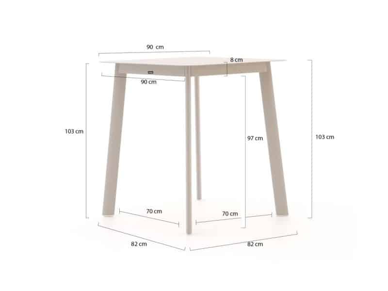 Manifesto Savio bartafel 90x90x103cm - Laagste prijsgarantie!