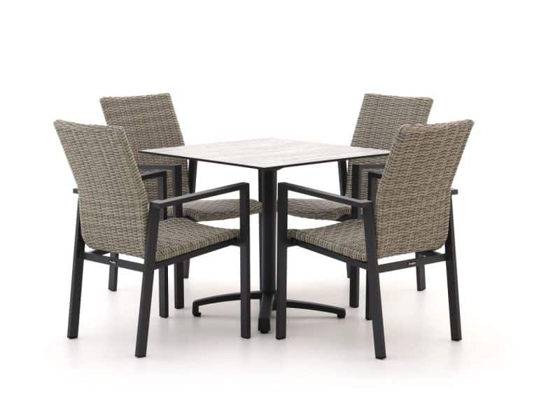 Manifesto Villongo/Canzo 80cm dining tuinset 5-delig stapelbaar inklapbaar - Laagste prijsgarantie!