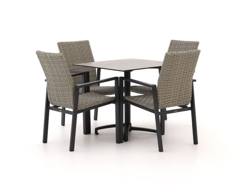 Manifesto Villongo/Canzo 80cm dining tuinset 5-delig stapelbaar inklapbaar - Laagste prijsgarantie!