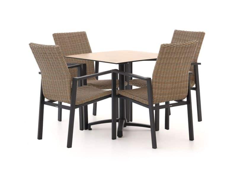 Manifesto Villongo/Canzo 80cm dining tuinset 5-delig stapelbaar inklapbaar - Laagste prijsgarantie!