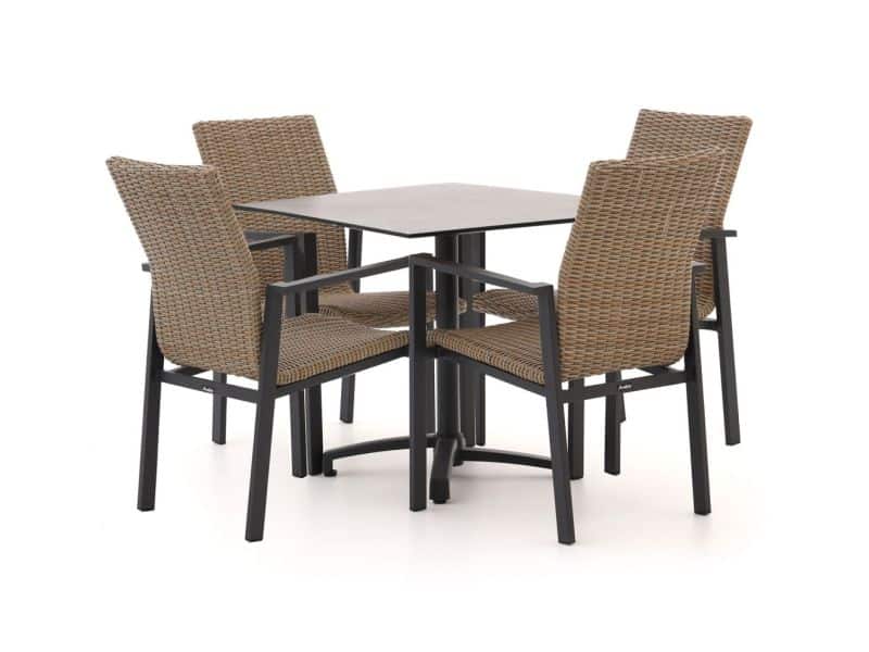 Manifesto Villongo/Canzo 80cm dining tuinset 5-delig stapelbaar inklapbaar - Laagste prijsgarantie!