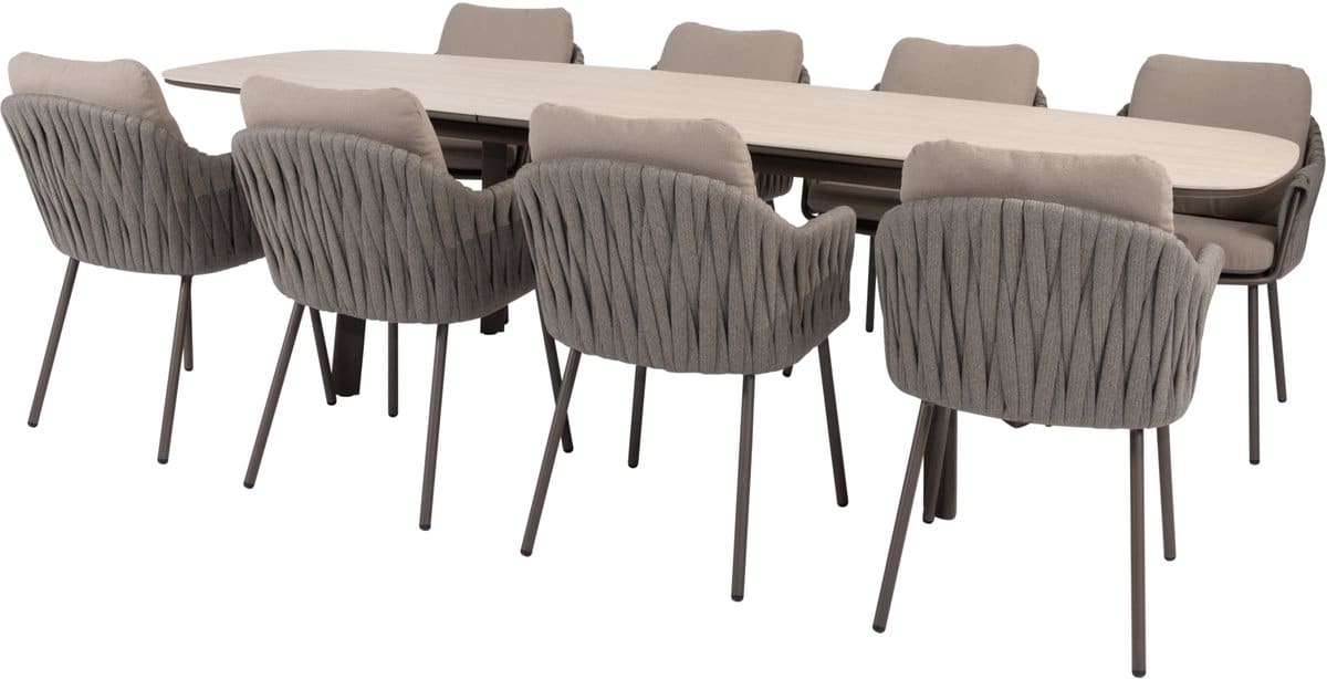 manolo cannes dining tuinset 230 290x100xh75 cm 9 delig uitschuifbaar keramiek