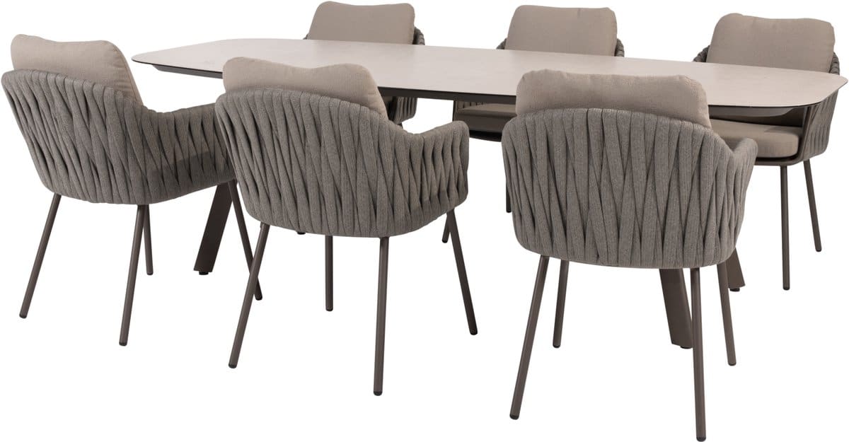 manolo cannes dining tuinset 240x103xh75 cm 7 delig keramiek terre