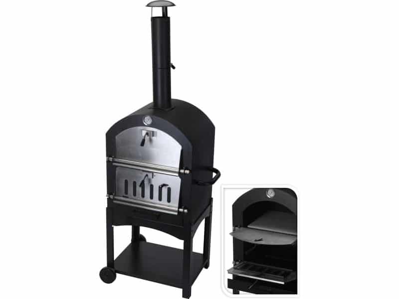 MaxxGarden Pizza oven - Smoker barbecue houtskool 45 x 65
