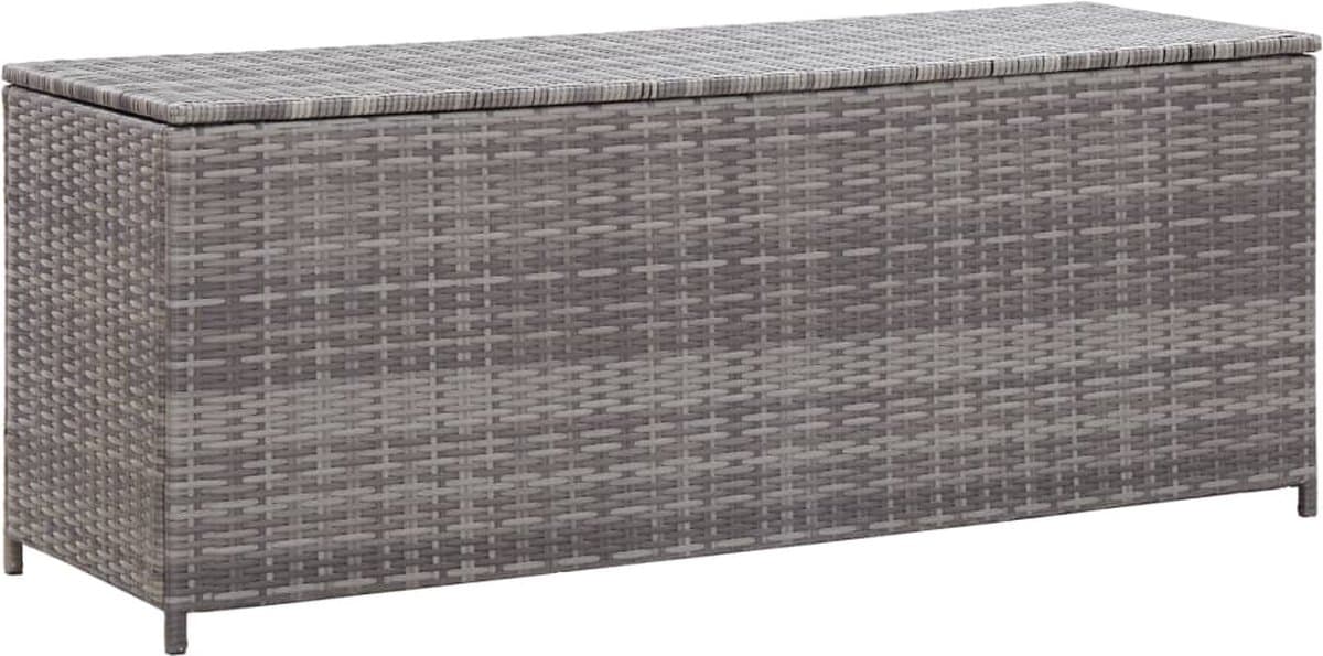 medina tuinbox 120x50x60 cm poly rattan grijs