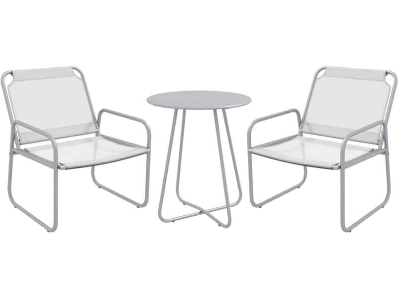 Merax Bistroset 3 Delig - Balkonset Met 1 Ronde Tafel