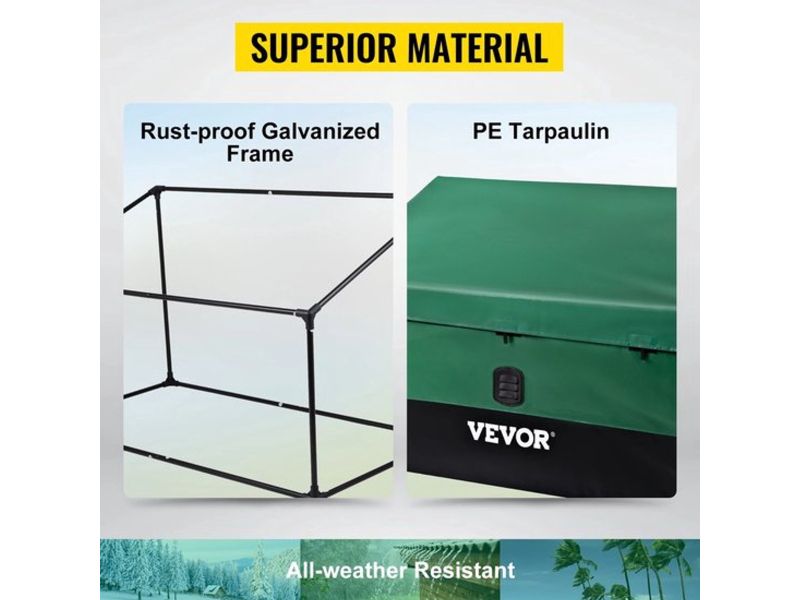 Mercadome® Opbergbox - Opbergdoos met deksel - Opbergmand - Tuin opbergbox - Waterbestendig - Ruim 500 liter