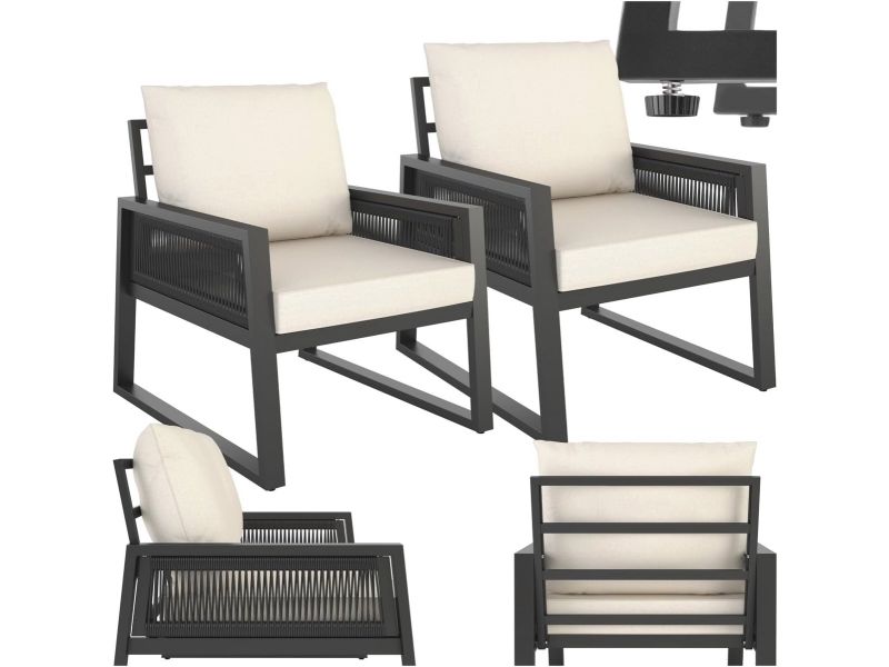 Moderne Loungemeubelset voor Buiten - Comfortabele Tuin- en Balkonset met