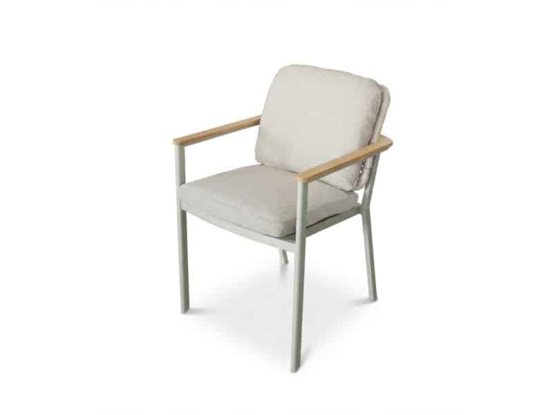 Montana dining tuinstoel | aluminium + teak | beige