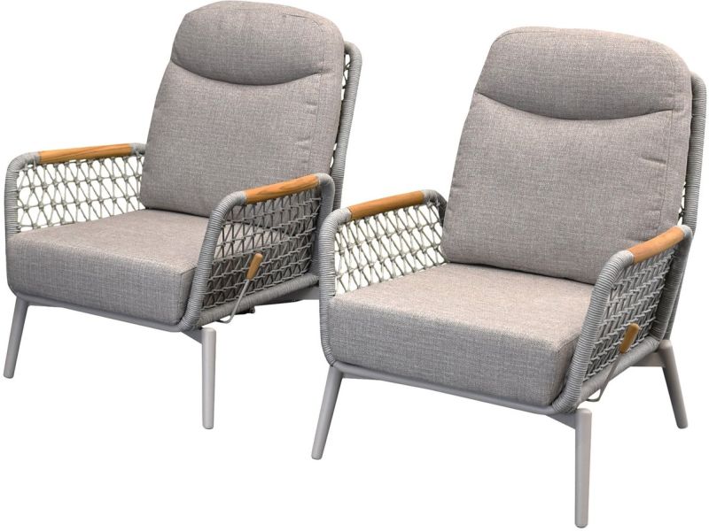 Monza balkonset 2 delig verstelbaar latte rope