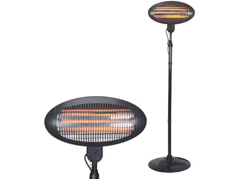 N.lux - Terrasverwarmer / Elektrisch / Staand / 3 Warmte niveaus / Verstelbaar / Kantelbeveiliging