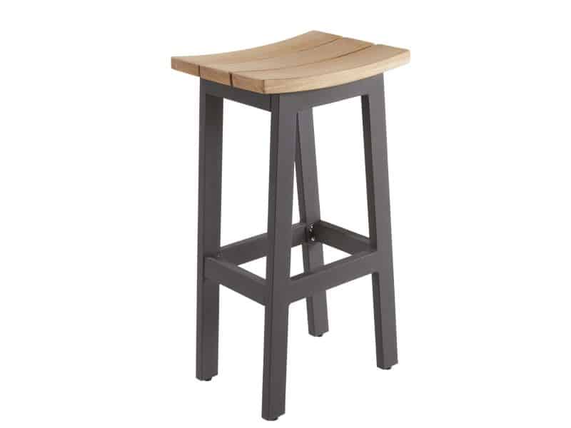 Naterial Barkruk Bermeo Teak/aluminium 42,4x45,5x77cm