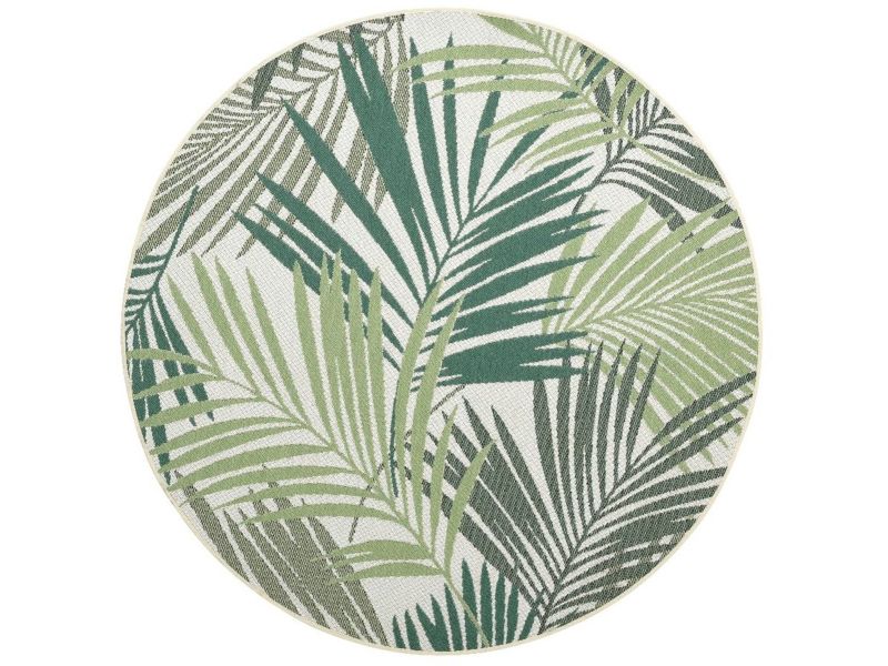 Naturalis karpet - Ø160 cm - palm leaf green