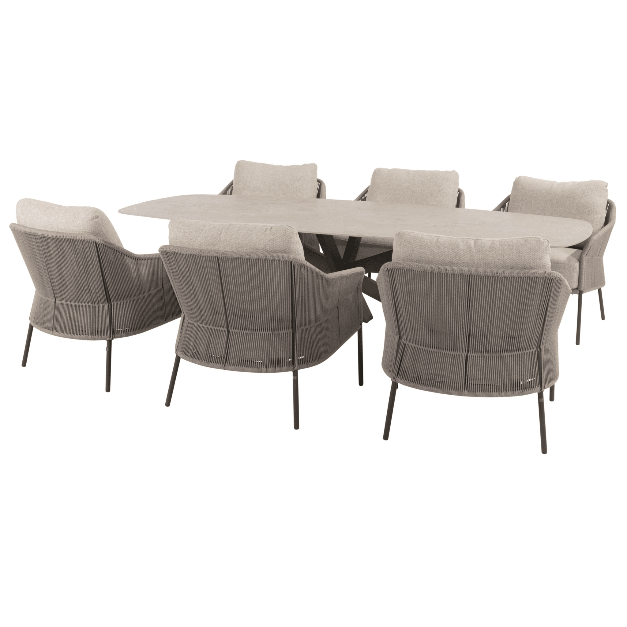 nevada florence low dining tuinset 250x105xh69 cm 7 delig keramiek terre taste 4so