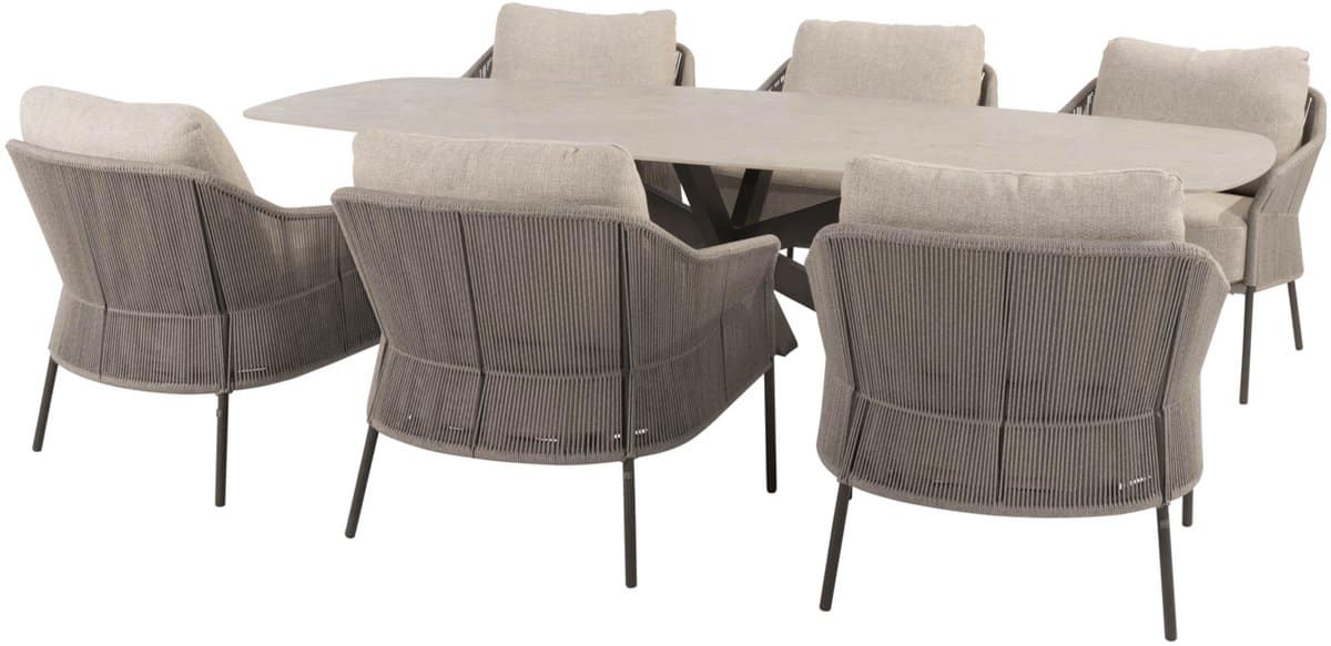 nevada florence low dining tuinset 250x105xh69 cm 7 delig keramiek