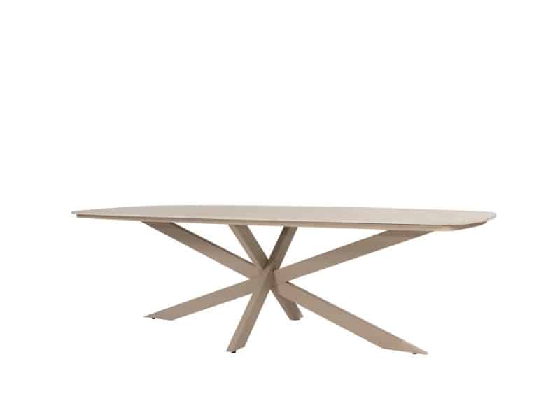 Nevada low dining tuintafel 250x105xH69 cm deens ovaal keramiek latte 4 Seasons Outdoor