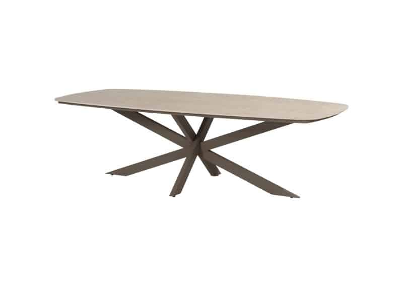 Nevada low dining tuintafel 250x105xH69 cm deens ovaal keramiek terre 4 Seasons Outdoor