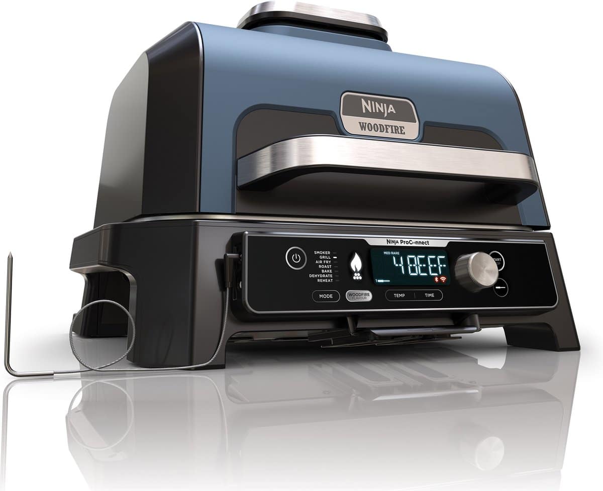 ninja woodfire pro connect xl 7 in 1 elektrische smart bbq