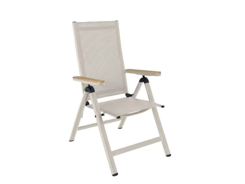 Norali dining tuinstoel verstelbaar | textileen + aluminium | beige