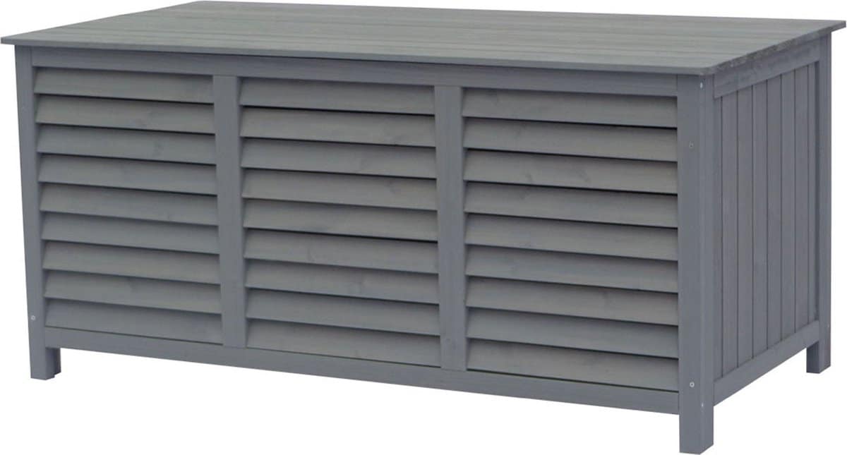 opbergbox houten tuinkist “macao” 130 x 64 x 60 cm antraciet