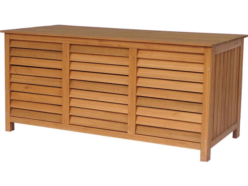 Opbergbox houten tuinkist "Macao" - 130 x 64 x 60 cm - Bruin - kastanjebruin
