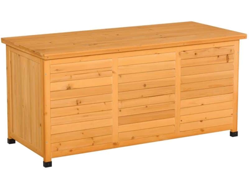 Opbergbox met Deksel - Tuinkussenbox - Kussenbox - Tuinbox - Tuinopbergbox - Opbergdoos - 127x56 x60 cm - Weersbestendig - Voor Buiten in de Tuin - Hout