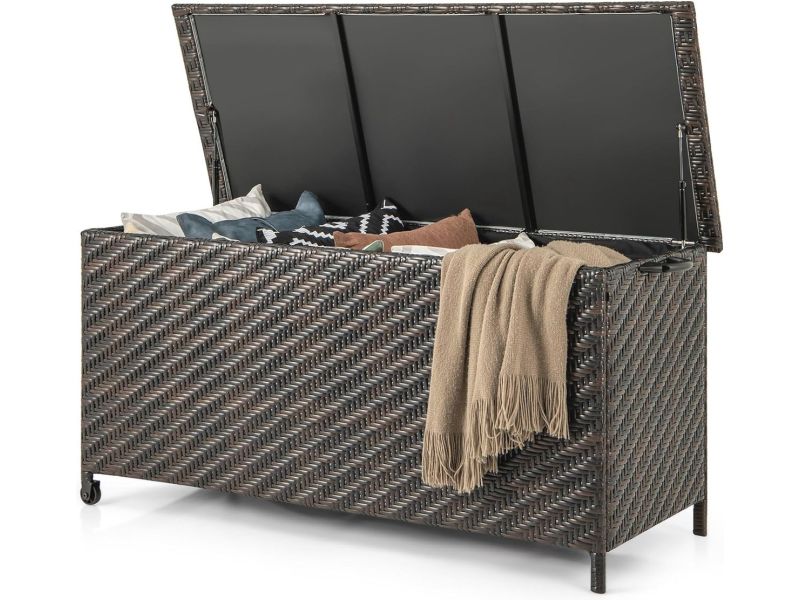 Opbergbox met wieltjes - 320 liter, waterdicht en UV-bestendig voor buiten en binnen