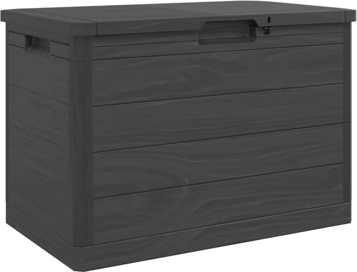 opbergbox tuinmeubelen kussenbox antraciet 77.5×44.5×53 cm polypropyleen