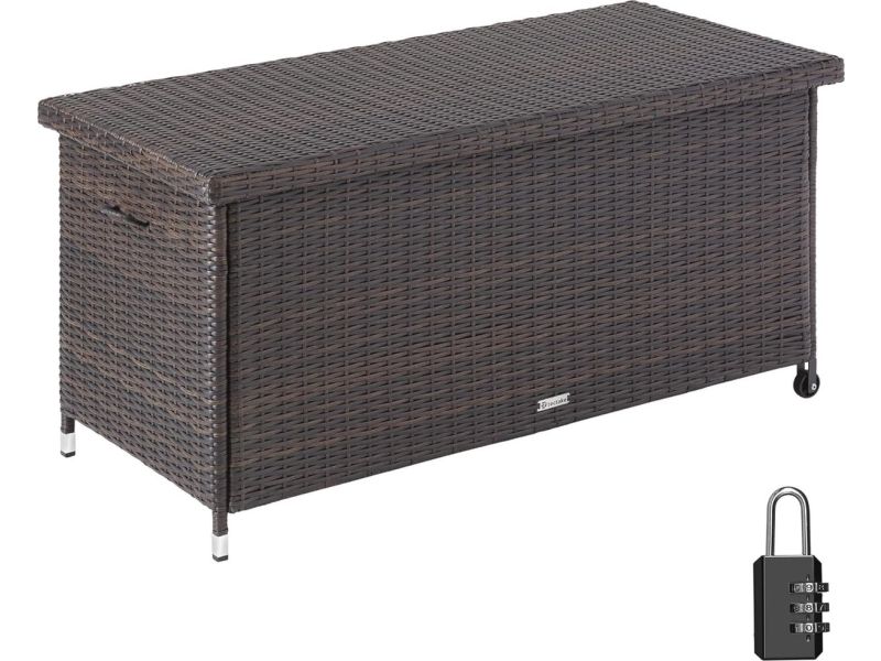 Opbergbox van 270L - Weerbestendig en Afsluitbaar - Perfect voor Tuin, Terras en Balkon - Verrijdbaar met Binnenzak