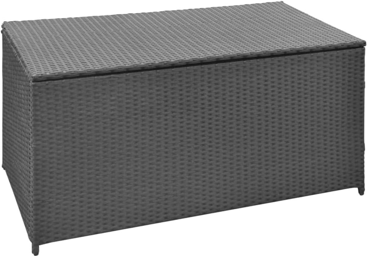 opbergbox voor buiten waterdichte tuinkist van poly rattan 120 x 50 x 60 cm
