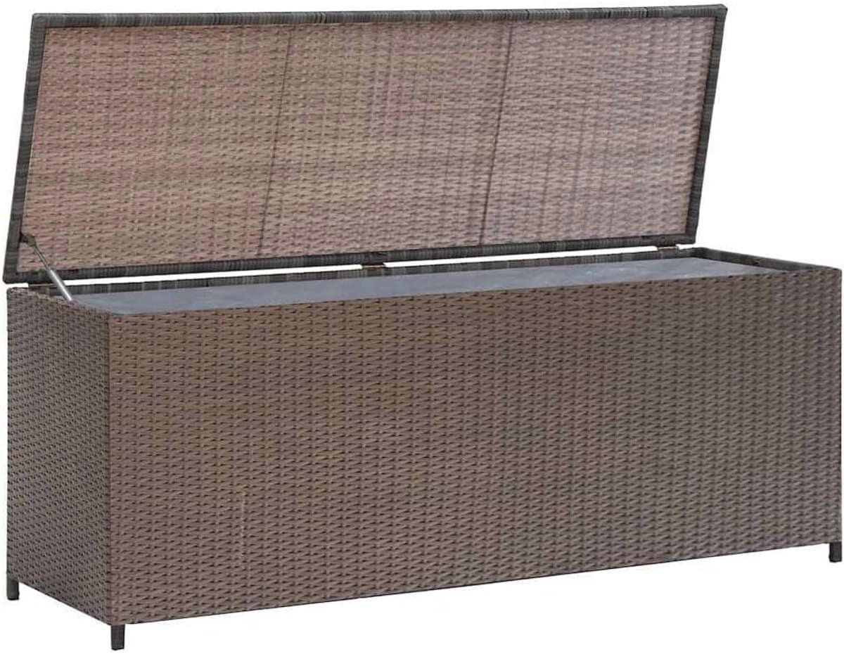 opbergbox voor buiten weerbestendige poly rattan tuinkist voor kussens en buitenaccessoires