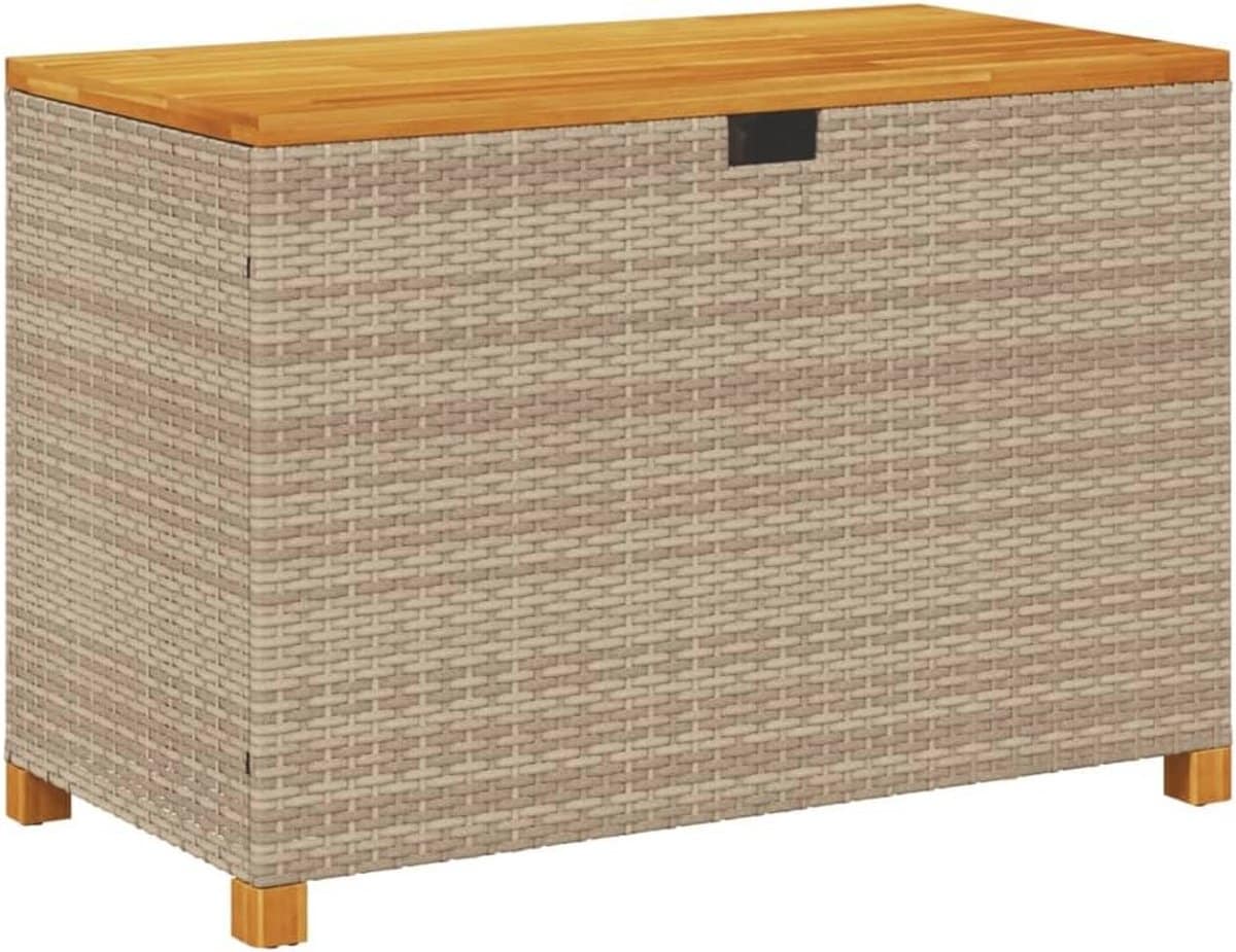 opbergbox voor tuin 110x55x63 cm duurzame poly rattan kussenbox met waterdichte tas