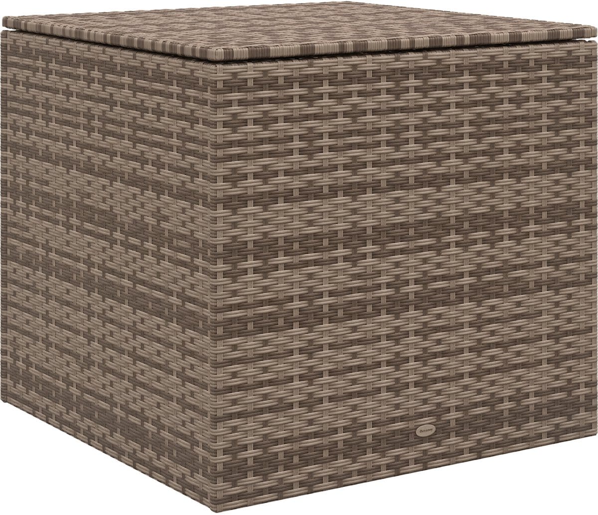 opbergdoos van polyrattan, met stoffen voering, gemakkelijk te openen en te sluiten