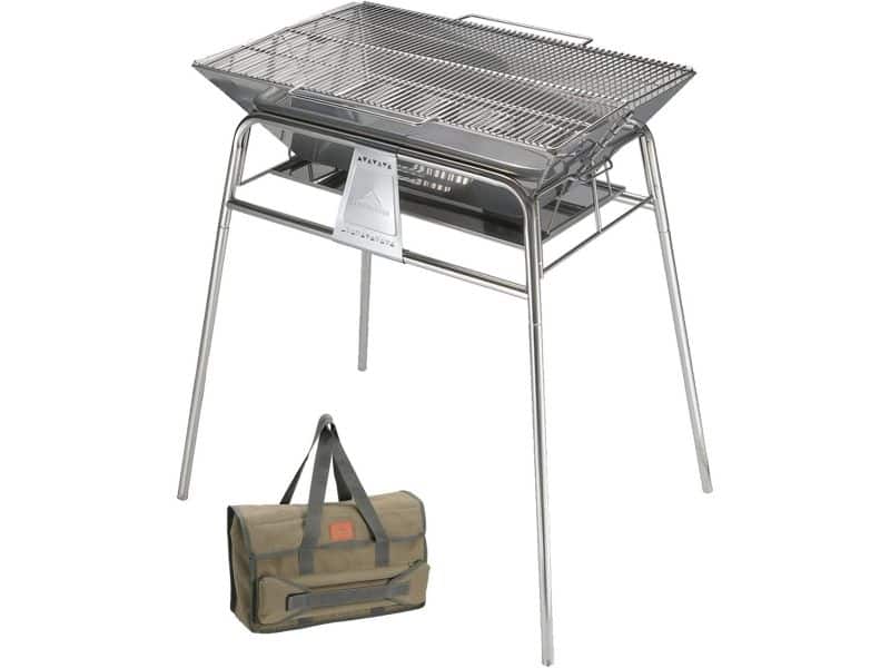 Opvouwbare Camping Houtskool Grill BBQ - Roestvrij Staal, Grote Maat