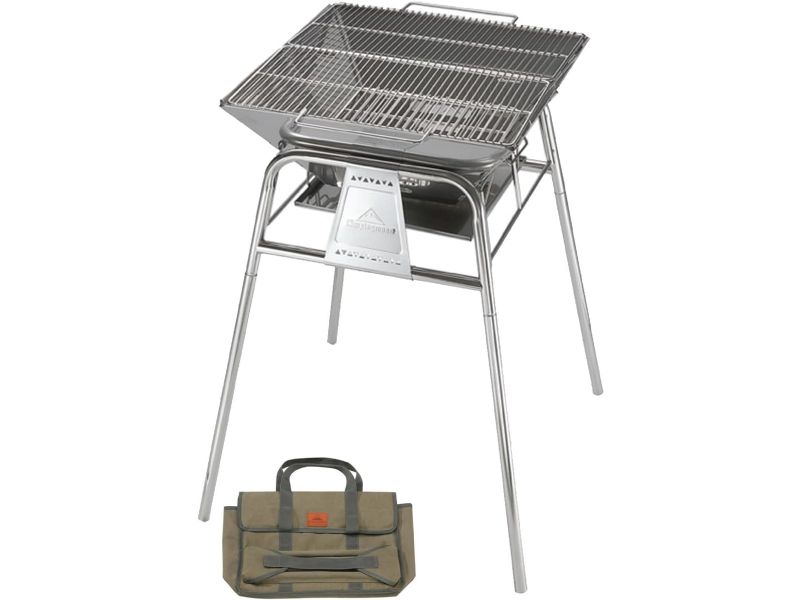 Opvouwbare Camping Houtskool Grill BBQ RVS Stand MT