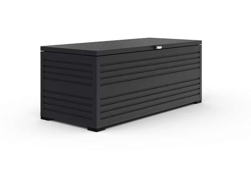 Orion Sit & Store aluminium opbergbox - 1050L - Antraciet - weer- en vorstbestendig - zeer geschikt als kussenbox voor in de tuin