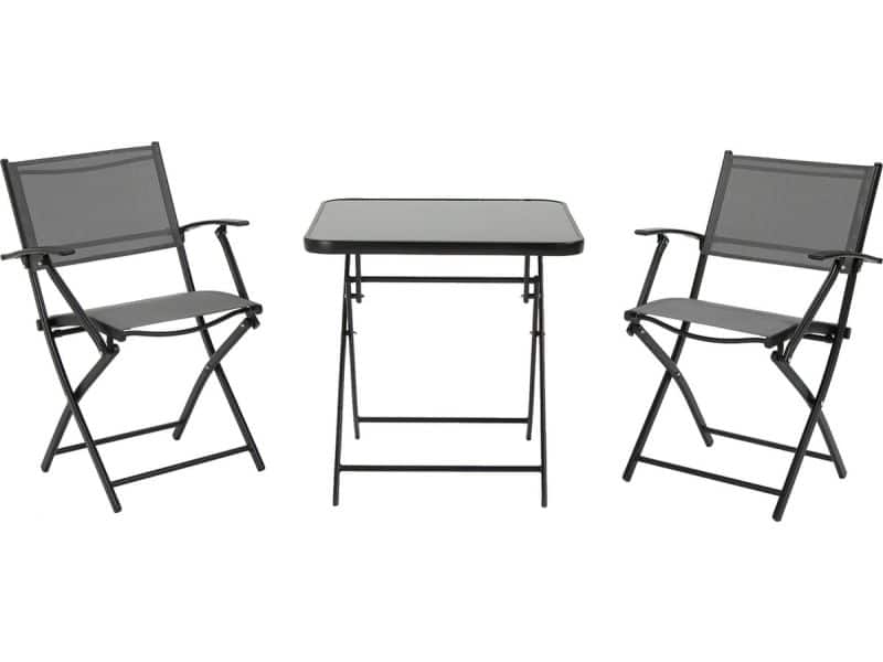 Outsunny bistroset - stoelen inklapbaar - met 2 stoelen en