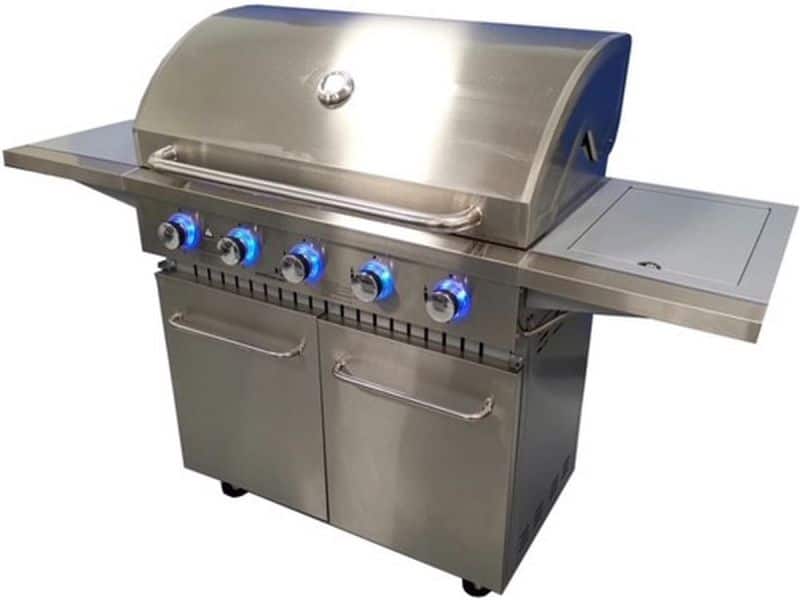 Paralux Gasbarbecue - 5 branders - Incl. zijbrander - Gietijzeren