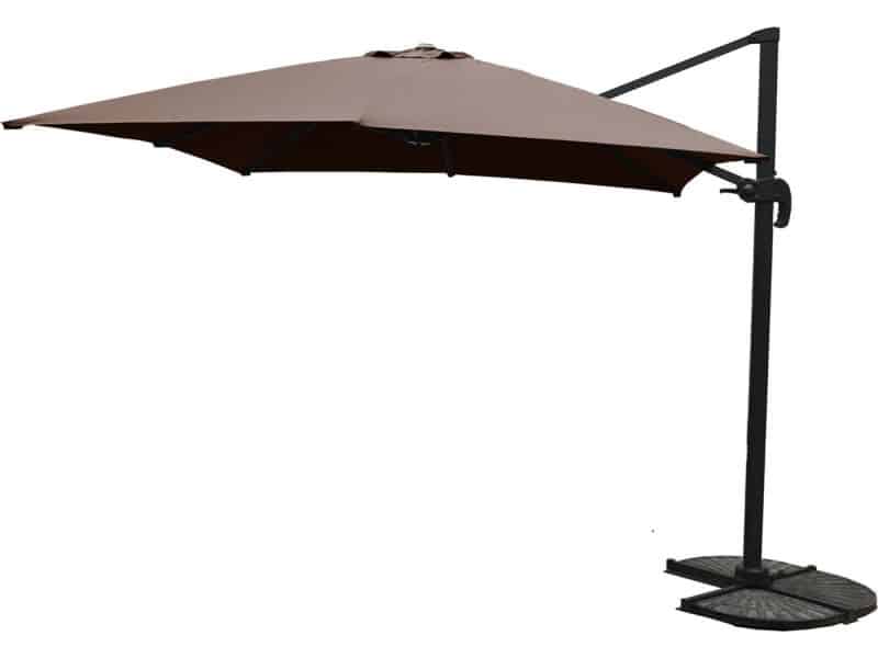 Paralux zweefparasol - 3x3m - Taupe - Kantelbaar