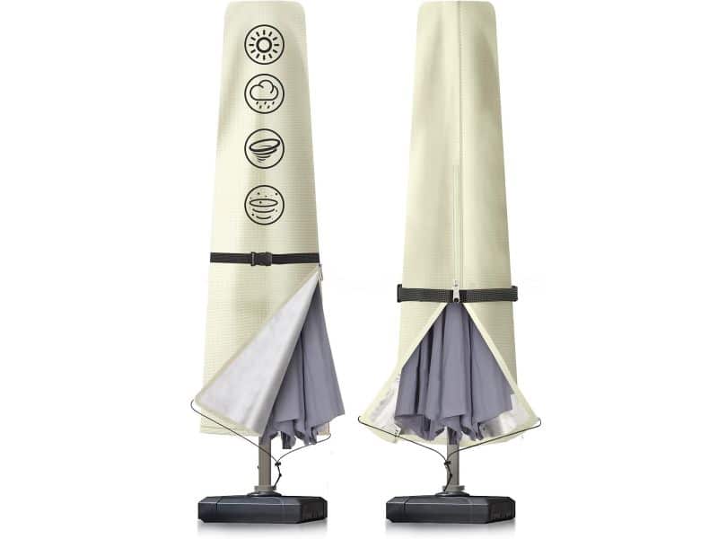 parasolhoes, (190x30/40/50cm), Beschermhoes voor parasol, afdekhoes voor parasols tot ca.