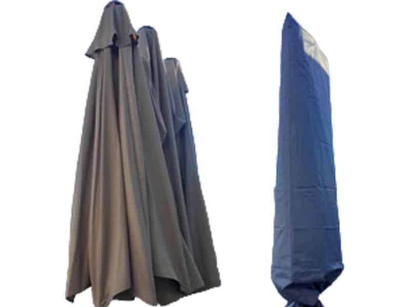 Parasolhoes voor Dubbele Parasol - Zilvergrijs - 250x55x60 cm