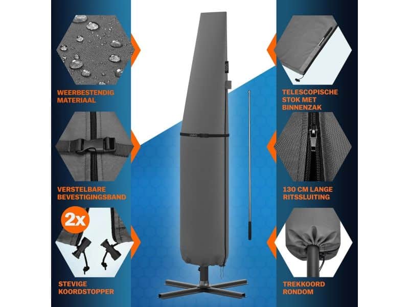 Parasolhoes voor Zweefparasol - Parasol hoes Staande Parasol
