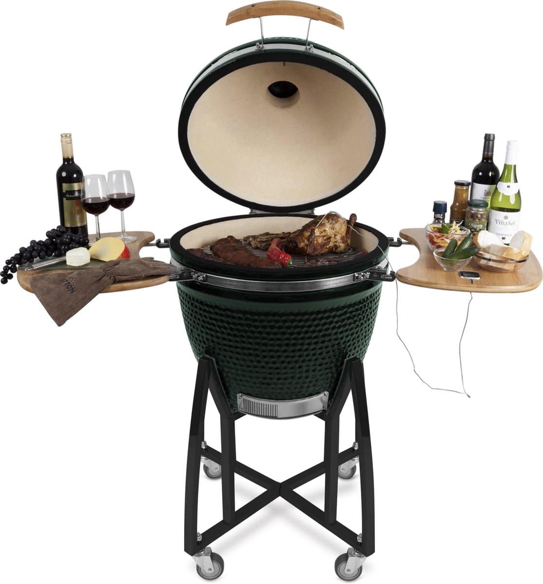 patton kamado houtskool barbecue 18″ grilloppervlak Ø 39