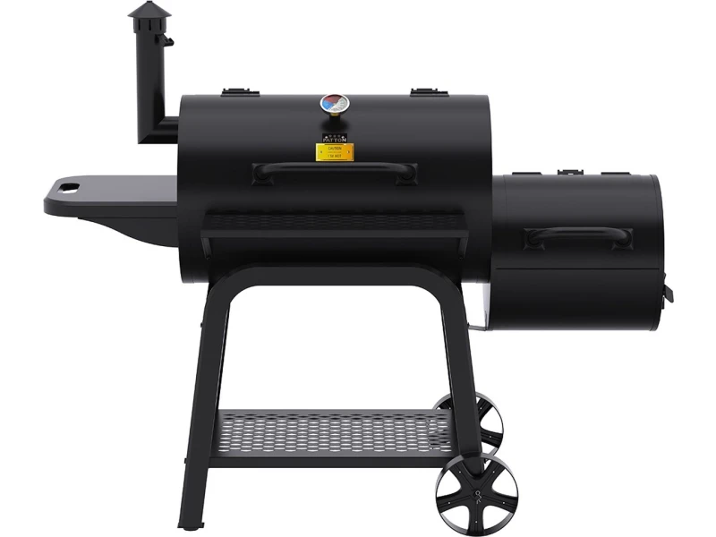 Patton Oklahoma Smoker Houtskoolbarbecue - Zwart
